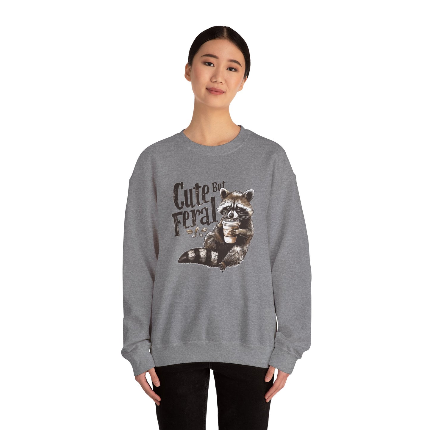 Cute but Feral - Unisex Heavy Blend™ Crewneck Sweatshirt