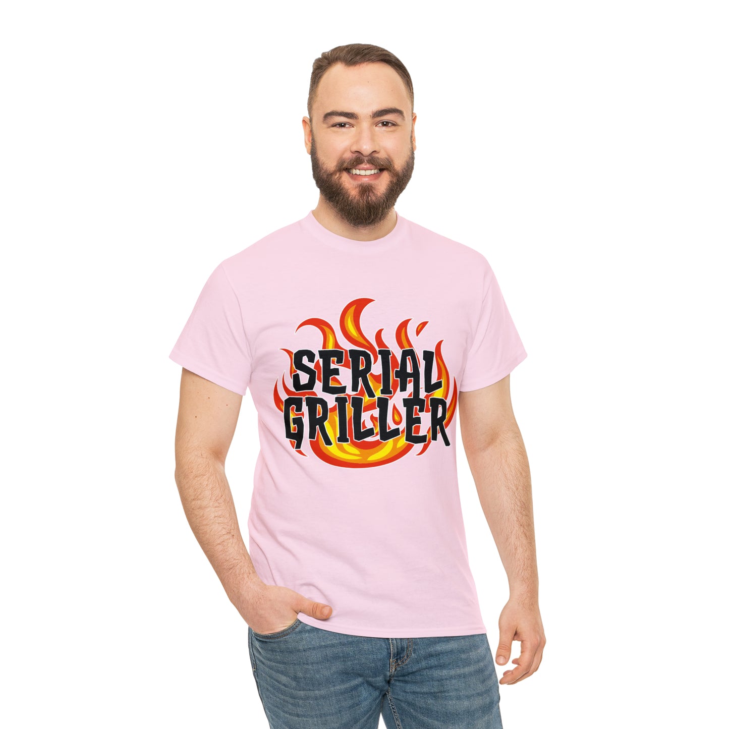 Serial Griller: Unisex Heavy Cotton Tee