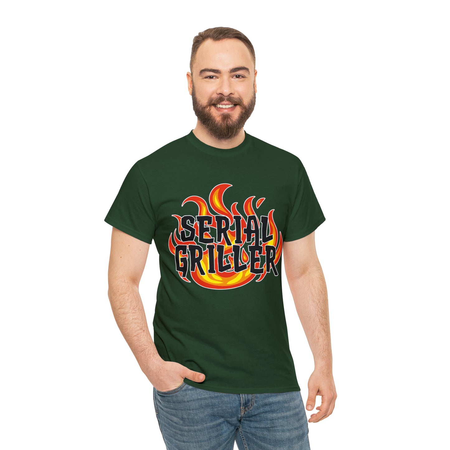 Serial Griller: Unisex Heavy Cotton Tee