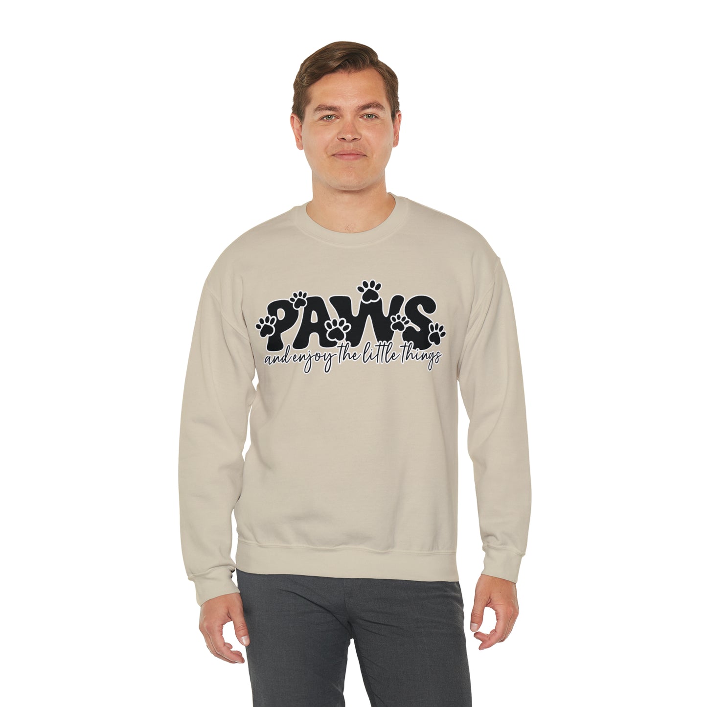 Paws & Enjoy the little things: Unisex Heavy Blend™ Crewneck Sweatshirt