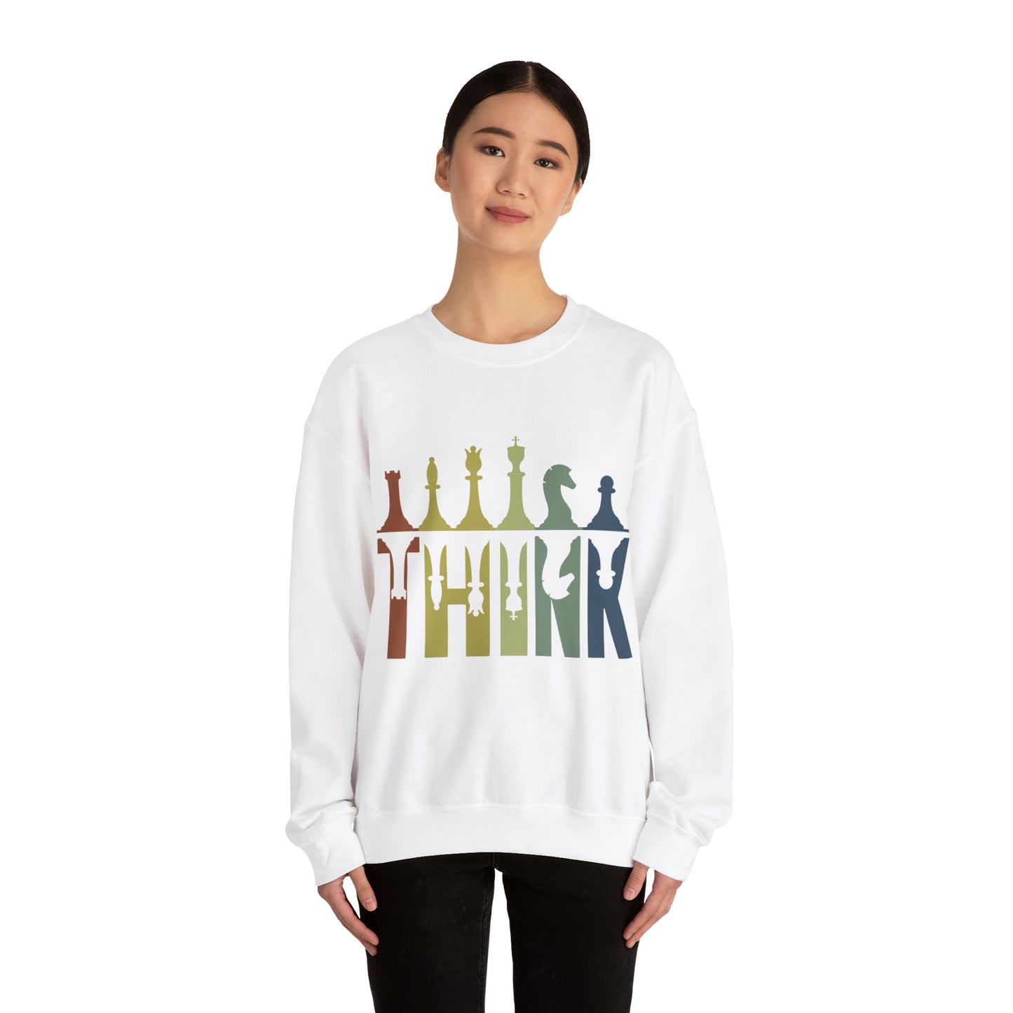 Think - Chess: Unisex Heavy Blend™ Crewneck Sweatshirt