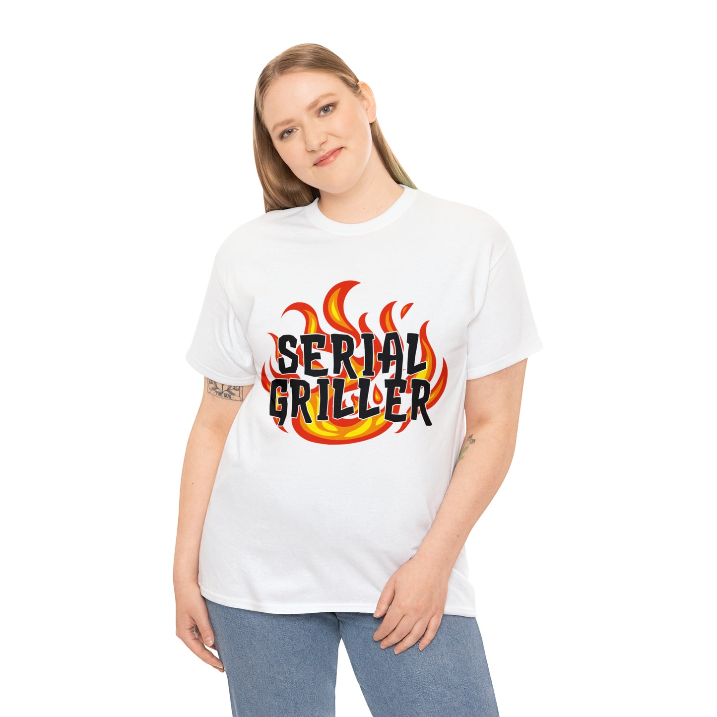 Serial Griller: Unisex Heavy Cotton Tee