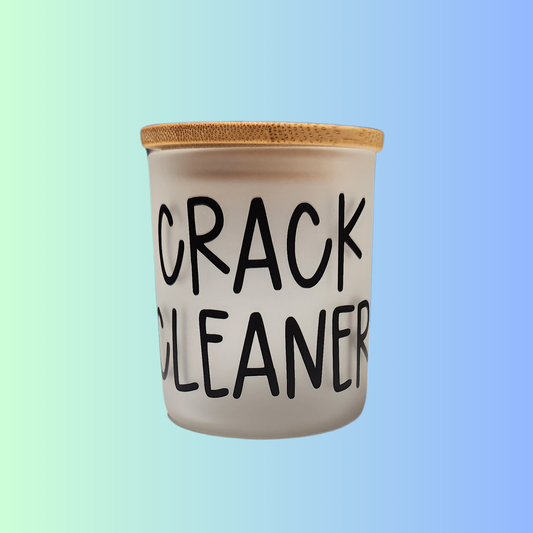 Frosted Bathroom Canister - Crack Cleaner Black