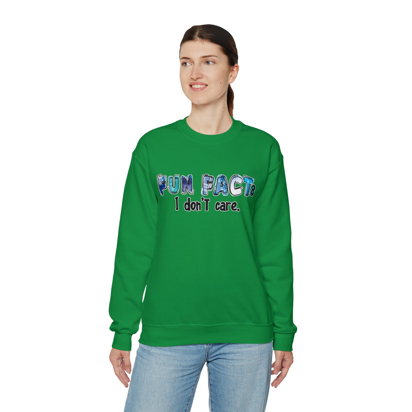 Fun Fact - I don't Care: Unisex Heavy Blend™ Crewneck Sweatshirt