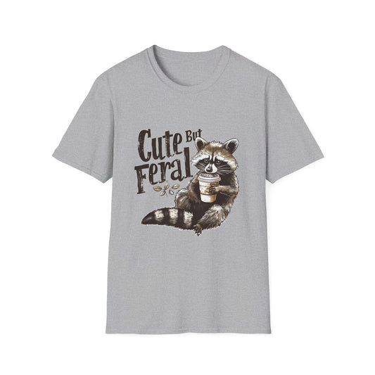 Cute but Feral Raccoon - Unisex Softstyle T-Shirt