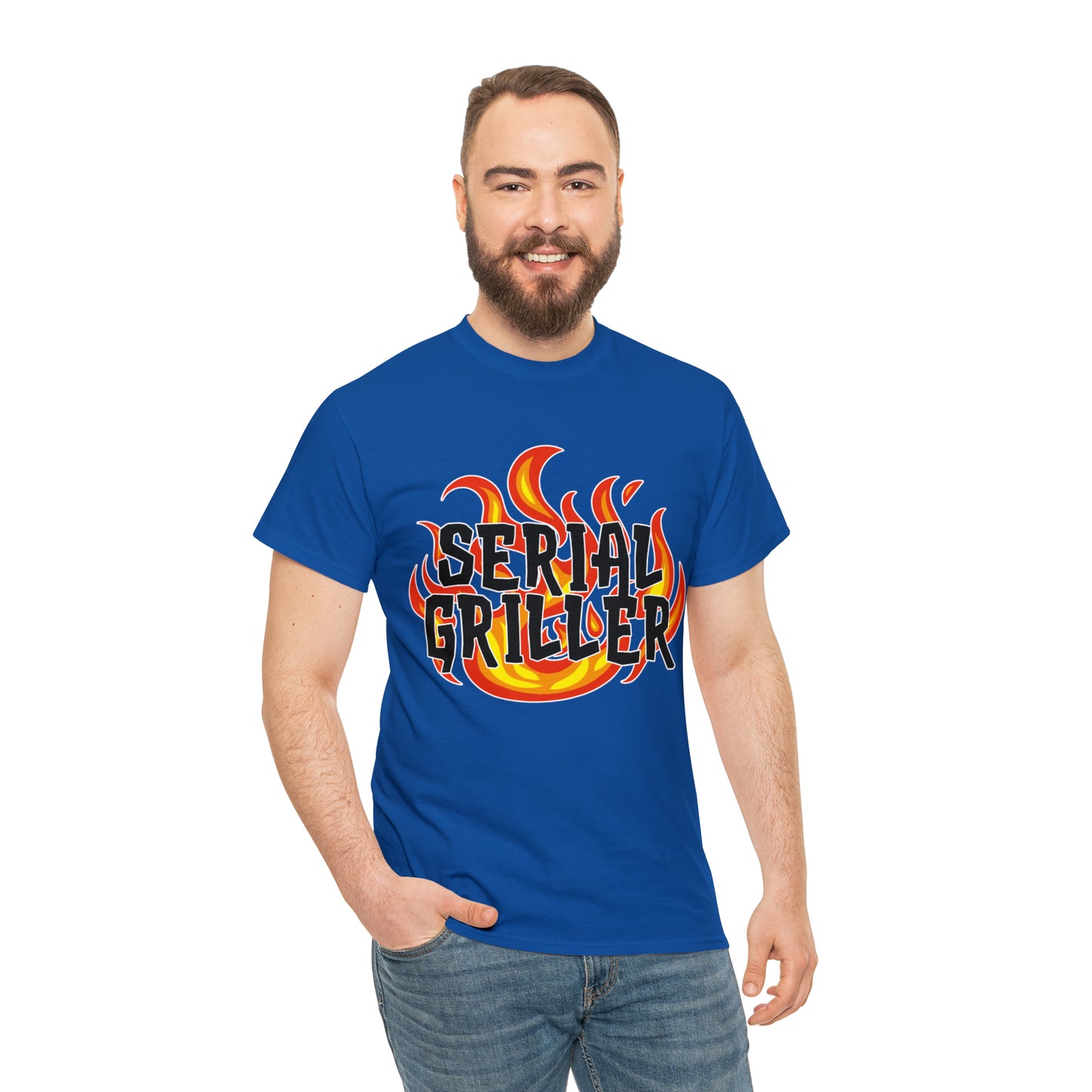 Serial Griller: Unisex Heavy Cotton Tee