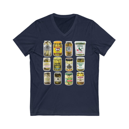 Pickles: Unisex Jersey Short Sleeve V-Neck Tee