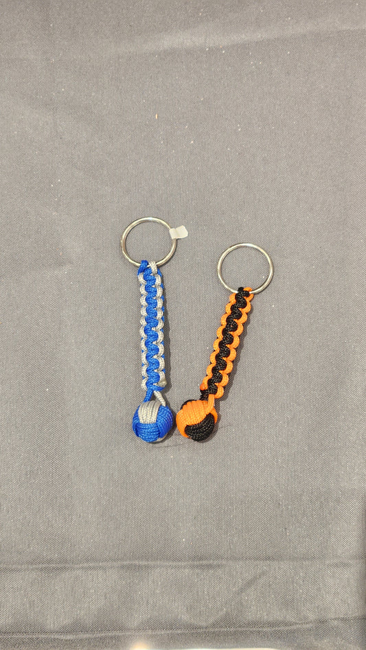 Small Monkey Fist Paracord Keychain