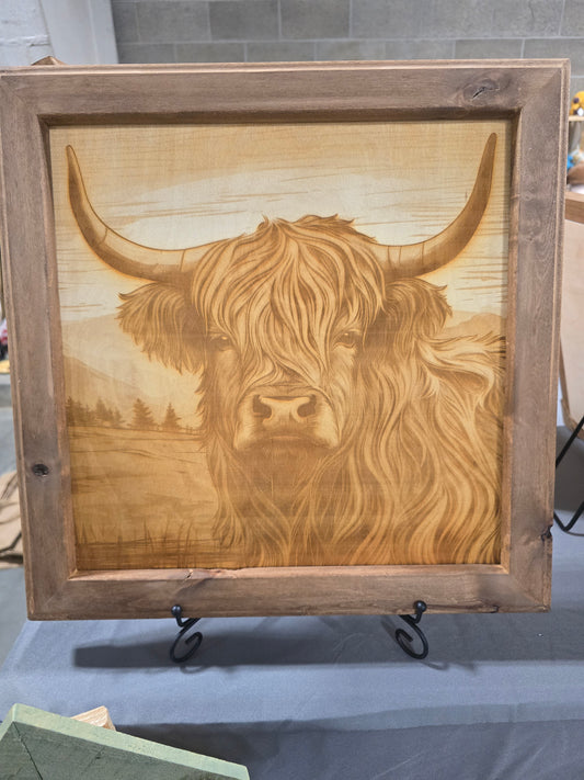 Laser Picture- Highland Cow